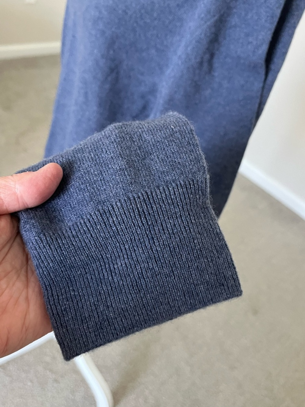 NWT Quince Crewneck Sweater in Heather Storm Blue Size Medium - Picture 4 of 8